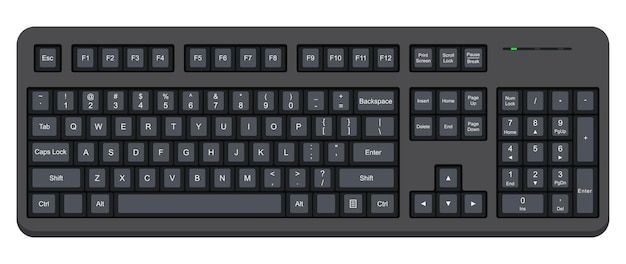Black computer qwerty keyboard